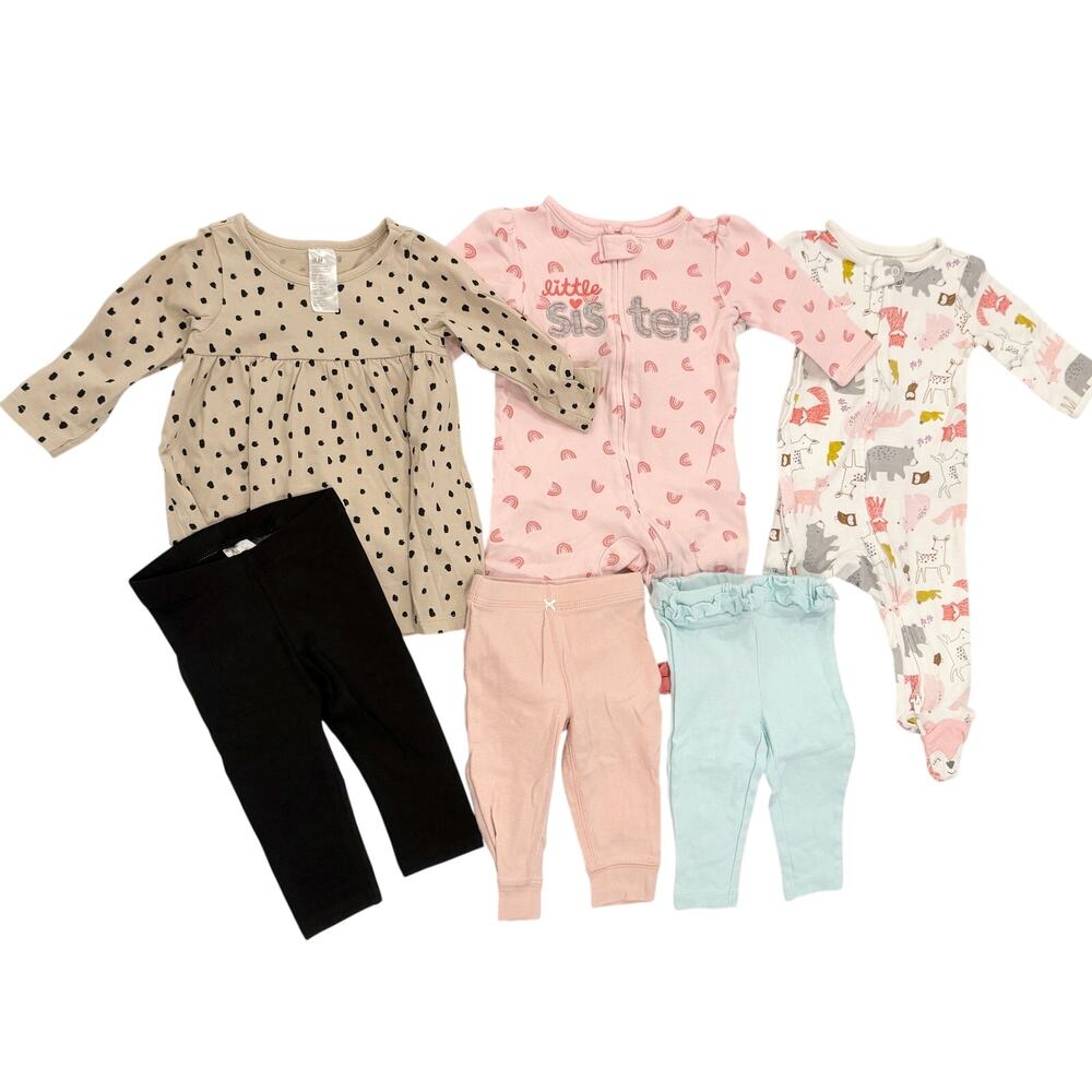 Lot of Girls One-Piece Outfits 6M - Carter's, H&M (1479)